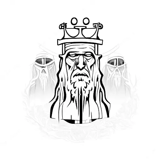 LEPER KING tattoo design idea
