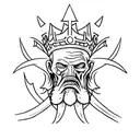 LEPER KING tattoo design idea