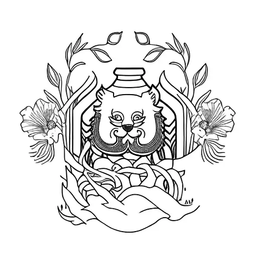  'เสริม ประทีป' is father and mother name in thai language tattoo design idea