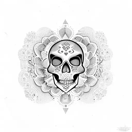 mexican skull tattoo design idea