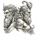 zeus y poseidon tattoo design idea