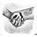 handshake  tattoo design idea