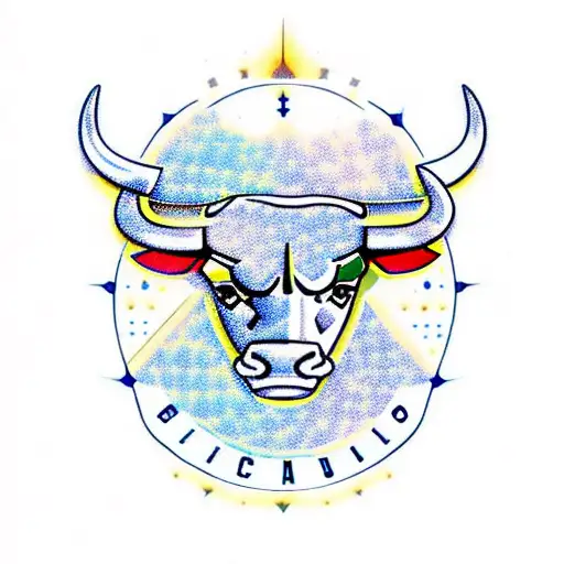 Chicago Bulls logo combined with a Taurus constellation tattoo design idea