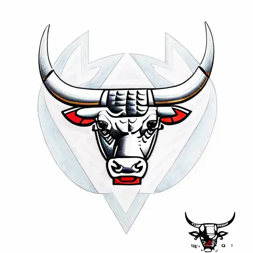Chicago Bulls logo incorporating Taurus constellation tattoo design idea