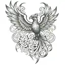 Phoenix cross tattoo tattoo design idea