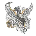 Phoenix cross tattoo tattoo design idea