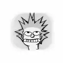 bart simpson in a frame tattoo design idea