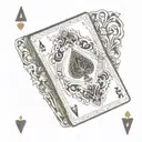 ace of diamonds playing card tattoo design idea