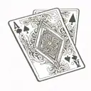 ace of diamonds playing card tattoo design idea