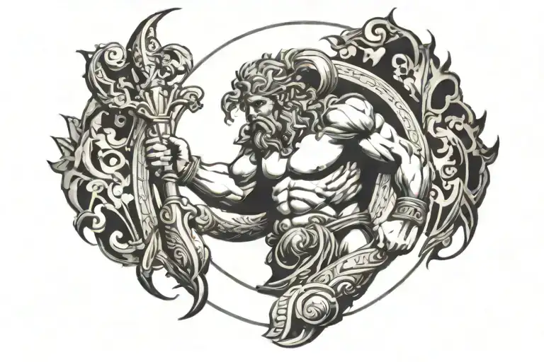 atlas greek mythology tattoo design idea