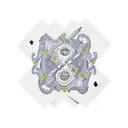 house of cards using all four jacks tattoo design idea