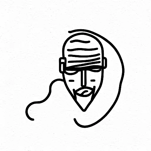 A man finding himself. tattoo design idea