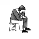 A man finding himself. tattoo design idea