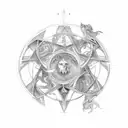 holy trinity  tattoo design idea