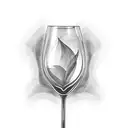 wine glass tattoo design idea