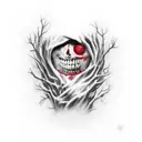 Rejected, seeking revenge, lonely, dark tattoo design idea