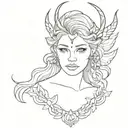 goddess freya tattoo design idea