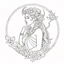 goddess freya tattoo design idea