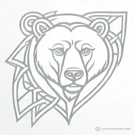 bear head Celtic Trinity Knot Shield Design tattoo design idea