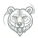 Celtic growling bear head tattoo design idea