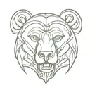 Celtic growling bear head tattoo design idea