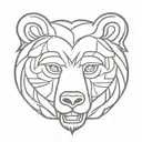 Celtic growling bear head tattoo design idea