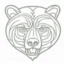 Celtic growling bear head tattoo design idea