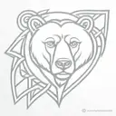 bear head Celtic Trinity Knot Shield Design tattoo design idea