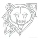 bear head Celtic Trinity Knot Shield Design tattoo design idea
