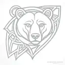 bear head Celtic Trinity Knot Shield Design tattoo design idea
