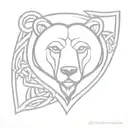 bear head Celtic Trinity Knot Shield Design tattoo design idea