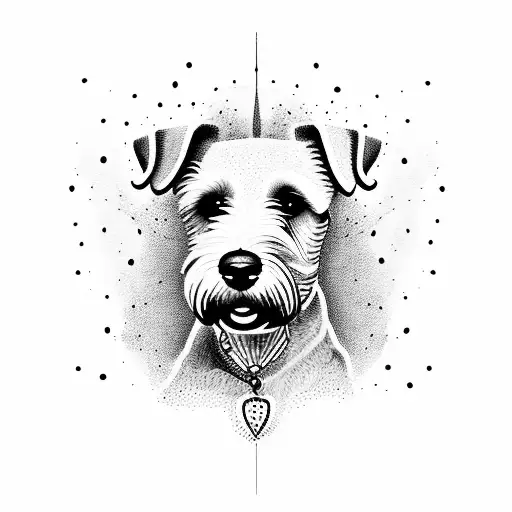 Airedale Terrier tattoo design idea