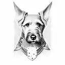 Airedale Terrier tattoo design idea