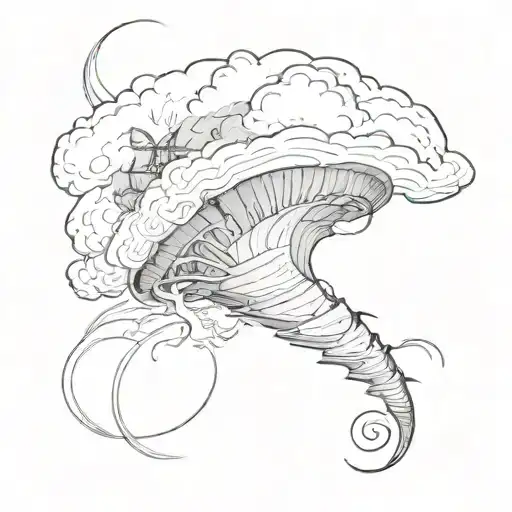 Tornado tattoo design idea