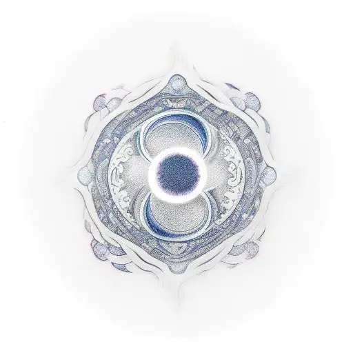 Harmonious yin-yang: subtle masculinity as geometric shape, delicate feminism as floral pattern—balance both qualities tattoo design idea