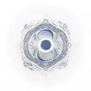 Harmonious yin-yang: subtle masculinity as geometric shape, delicate feminism as floral pattern—balance both qualities tattoo design idea