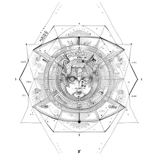 virgo zodiac with constellation  tattoo design idea