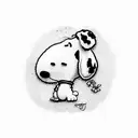 snoopy  tattoo design idea