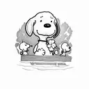 snoopy  tattoo design idea