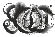 infinity with feather tattoo design idea