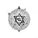 israel map with the golani brigade symbol (tree) inside the map  tattoo design idea