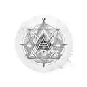 israel map with the golani brigade symbol (tree) inside the map  tattoo design idea