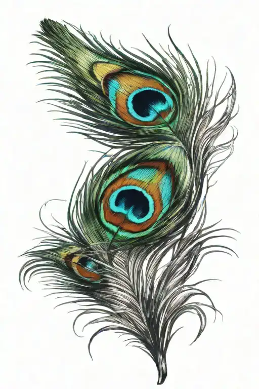 peacock feather feather feather tattoo design idea