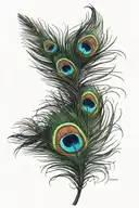 peacock feather feather feather tattoo design idea