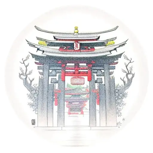 japanese Torii gate tattoo design idea