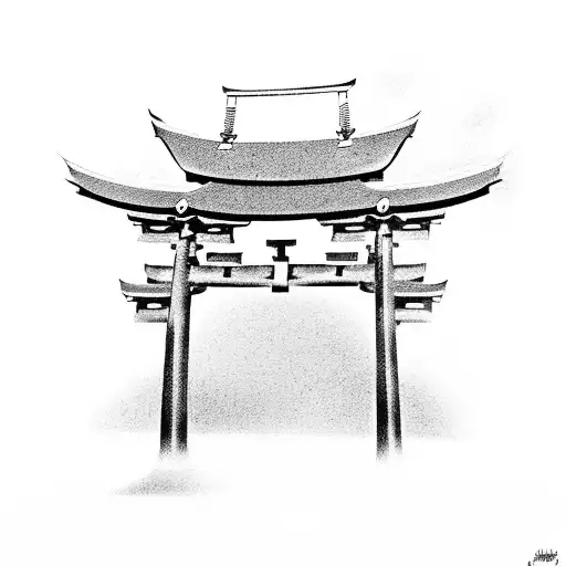 japanese Torii gate  tattoo design idea
