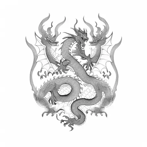 dragon chino  tattoo design idea