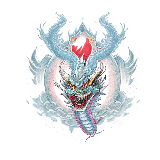 dragon chino  tattoo design idea