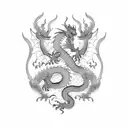 dragon chino  tattoo design idea