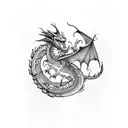 dragon chino  tattoo design idea